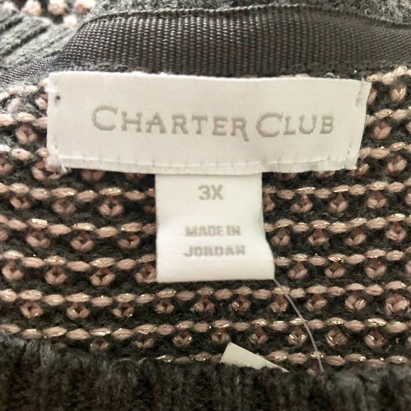 Charter Club Button Detailed Sweater NWT 3X - Picture 9 of 12